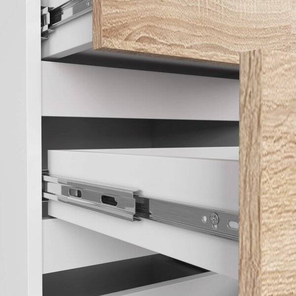 Ak furniture Komoda CL4 40 cm bílá/dub sonoma