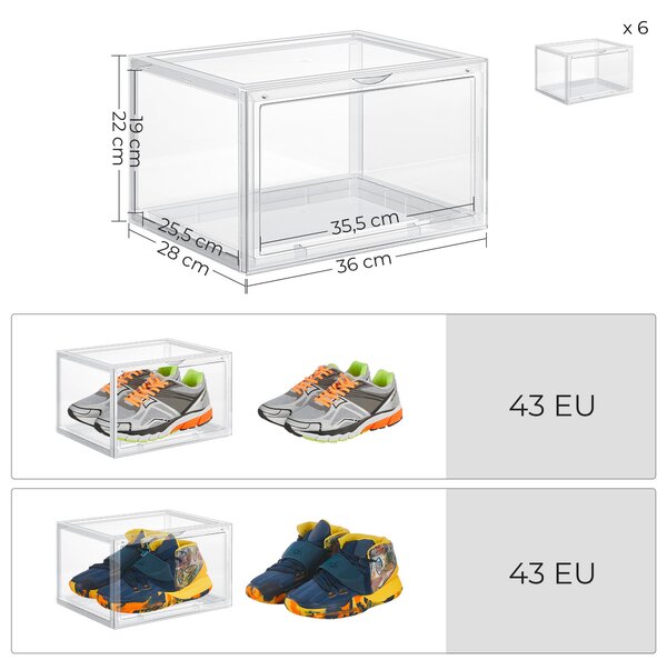 REGÁL NA TOPÁNKY, priehľadné, 72/66/28 cm Boxxx - Online Only drobný nábytok, Online Only