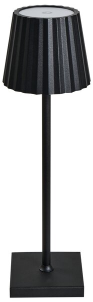 Stolná lampa čierna hliník železo kov moderný retro štýl interiér exteriér osvetlenie