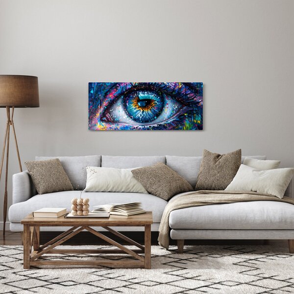 Obraz - Maľba oka (120x50 cm)