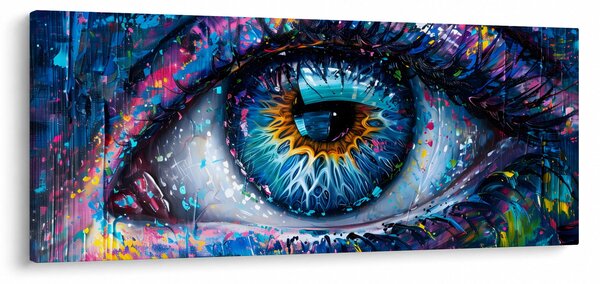 Obraz - Maľba oka (120x50 cm)