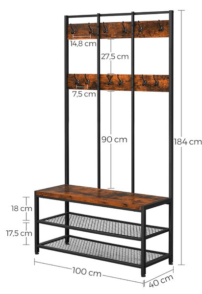 PREDSIEŇOVÝ NÁBYTOK, 100/184/40 cm Boxxx - Online Only drobný nábytok, Online Only