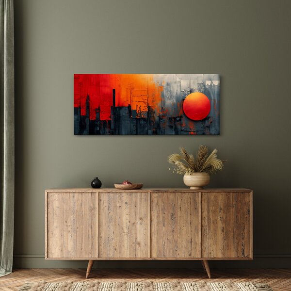 Obraz - Abstraktná maľba mesta (120x50 cm)