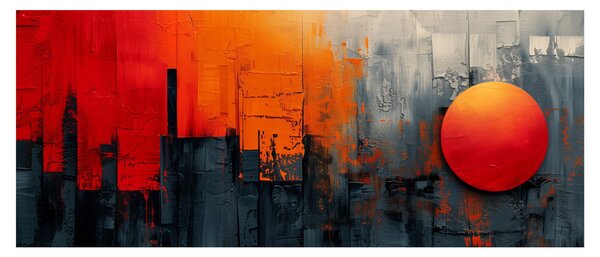 Obraz - Abstraktná maľba mesta (120x50 cm)