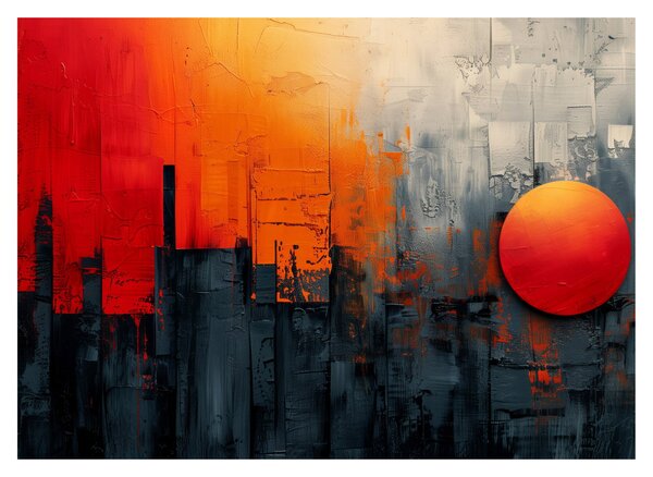 Obraz - Abstraktná maľba mesta (70x50 cm)