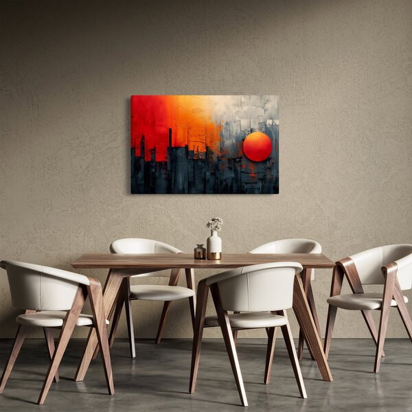Obraz - Abstraktná maľba mesta (90x60 cm)