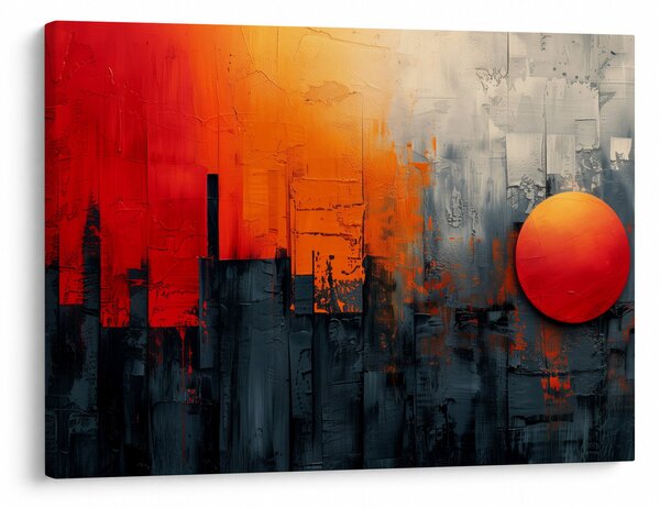 Obraz - Abstraktná maľba mesta (70x50 cm)