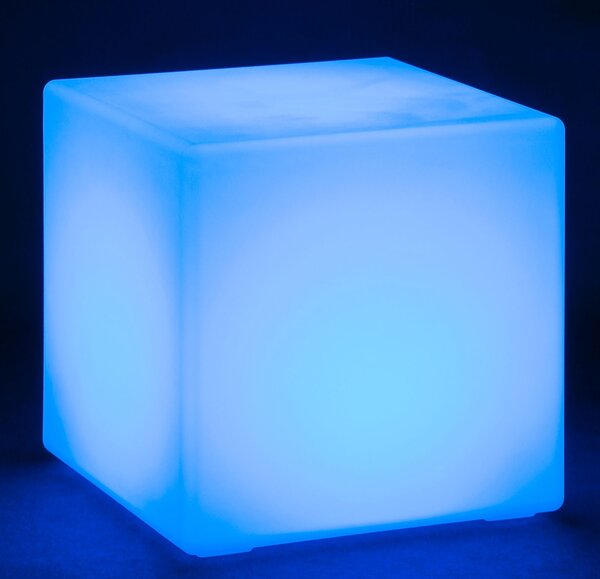 LED svietiaci stolík/taburet, 60x60x60 cm