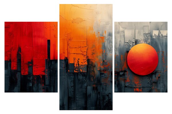 Obraz - Abstraktná maľba mesta (90x60 cm)
