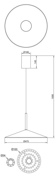 Globo 15635S - LED závesný luster na lanku LAMPONE LED/18W/230V 4000K čierny