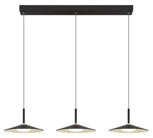 Globo 15635S-3 - LED závesné svietidlo na lanku LAMPONE LED/24W/230V 4000K čierna