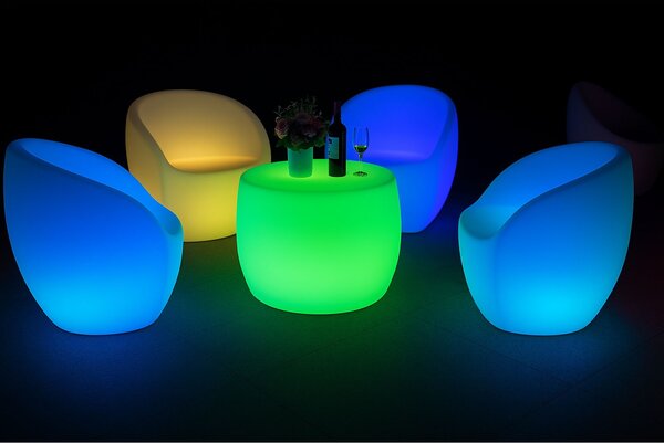 LED svietiace kreslo, 70 x 74 cm