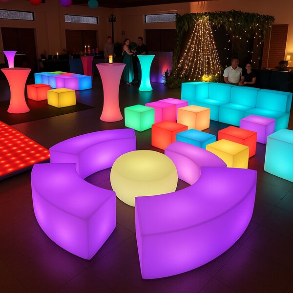 LED svietiaci taburet, 42 x 120 x 44 cm