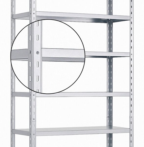 Regál s plastovými boxmi BASIC, 1730 x 850 x 300 mm, 40x box B