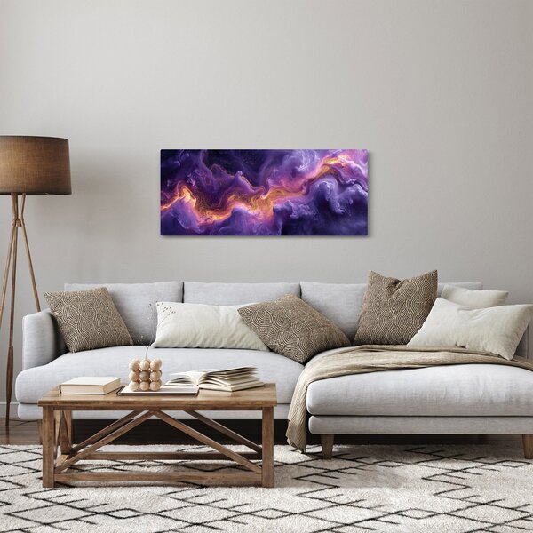 Obraz - Fialová hmlovina (120x50 cm)