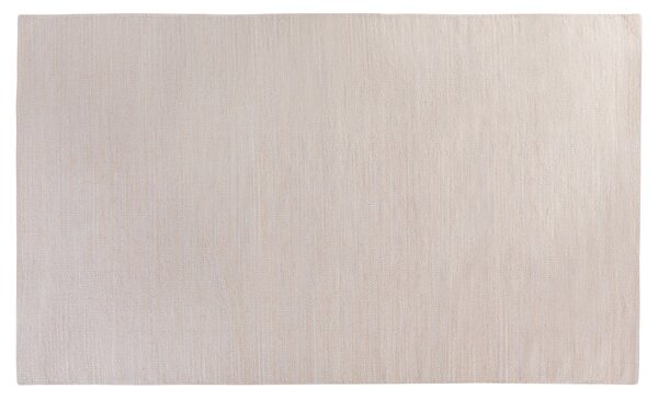 Koberec béžový bavlnený 140 x 200 cm ručne tkaný obdĺžnikový moderný minimalistický