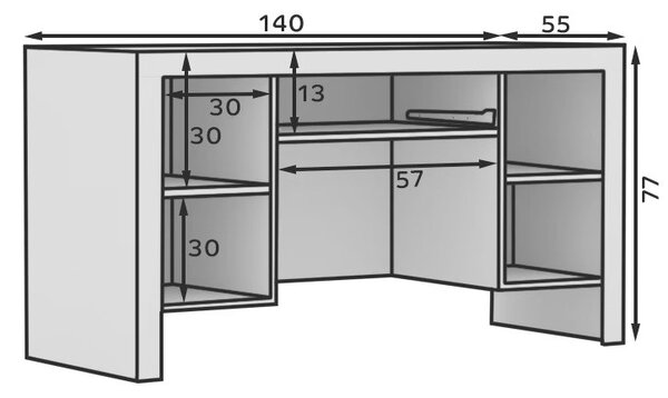 PISACÍ STÔL ARTUR BIELY 140 cm