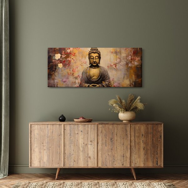 Obraz - Budha, maľba (120x50 cm)