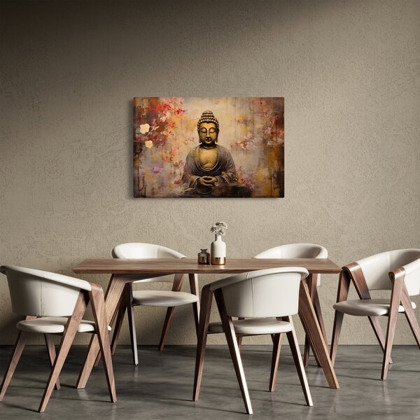 Obraz - Budha, maľba (90x60 cm)