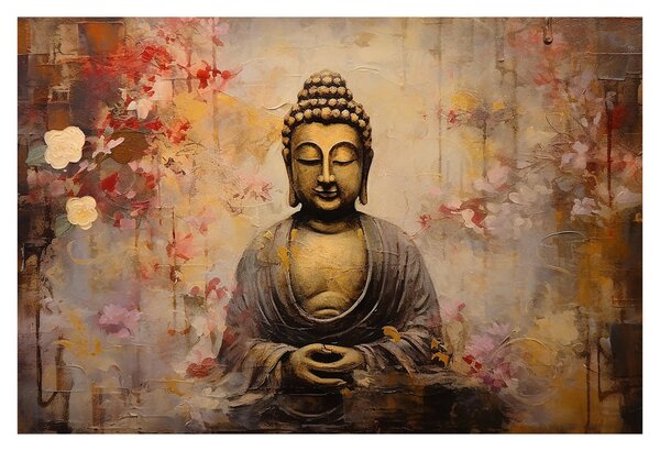 Obraz - Budha, maľba (90x60 cm)