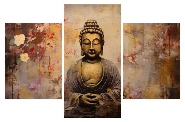 Obraz - Budha, maľba (90x60 cm)