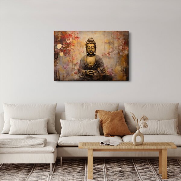 Obraz - Budha, maľba (90x60 cm)