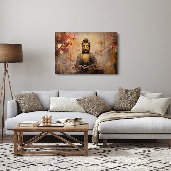 Obraz - Budha, maľba (90x60 cm)