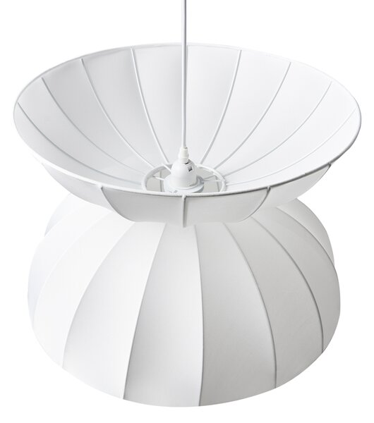 Závesná lampa biela umelý hodváb na strop moderný štýl obývacia izba jedáleň spálňa
