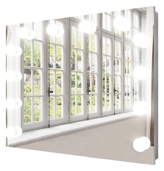KOZMETICKÉ ZRKADLO VALENTINA ELITE BIELE 80 x 65 cm