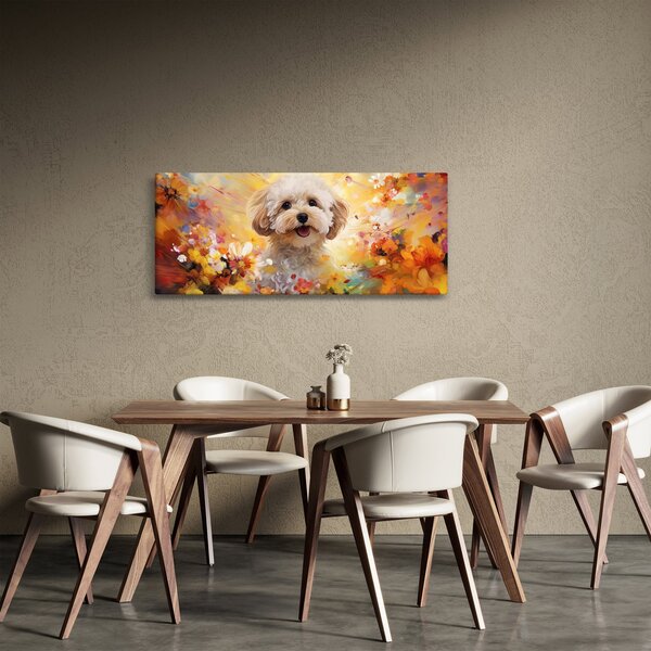 Obraz - Šťastný pes (120x50 cm)