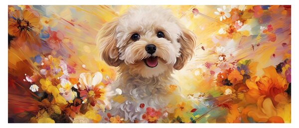 Obraz - Šťastný pes (120x50 cm)