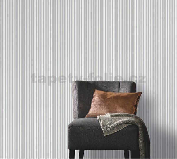Vliesové tapety na stenu IMPOL 13397-30, rozmer 10,05 m x 0,53 m, pruhy sivé, Erismann