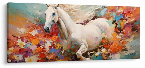 Obraz - Maľba koňa (120x50 cm)