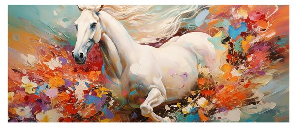Obraz - Maľba koňa (120x50 cm)