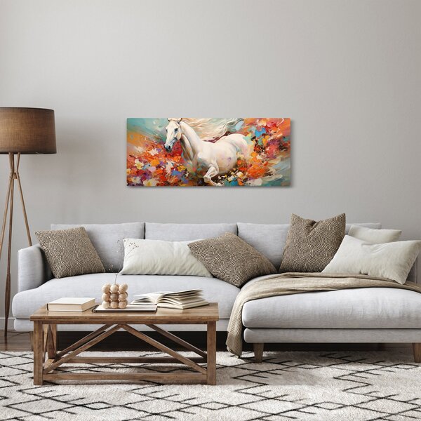 Obraz - Maľba koňa (120x50 cm)