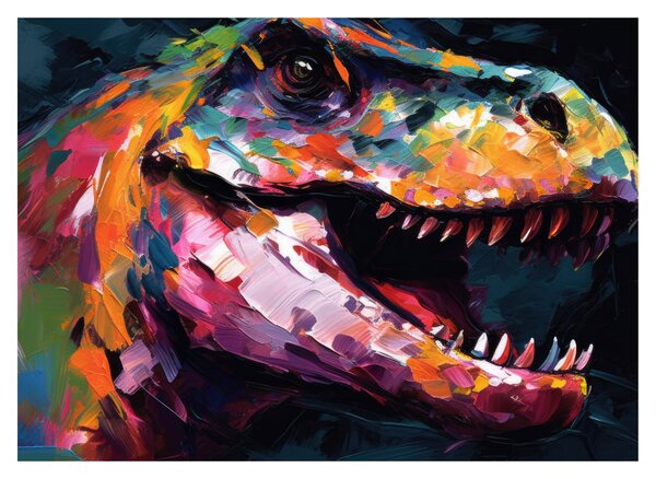 Obraz - Dinosaurus, maľba (70x50 cm)