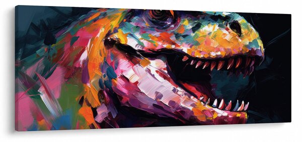 Obraz - Dinosaurus, maľba (120x50 cm)