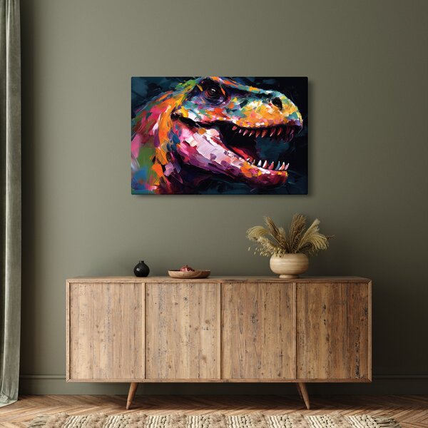 Obraz - Dinosaurus, maľba (90x60 cm)