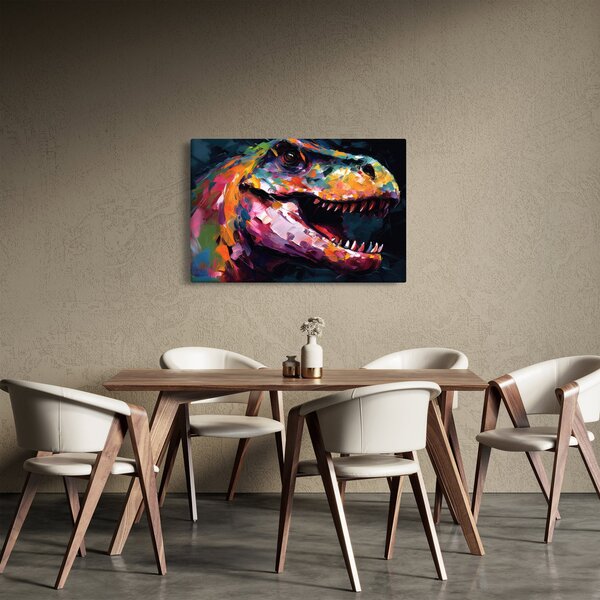 Obraz - Dinosaurus, maľba (90x60 cm)