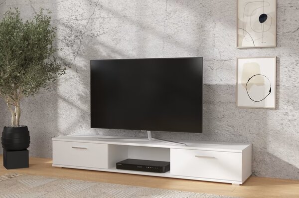 TV STOLÍK FRANKO BIELY MATNÝ 176 cm