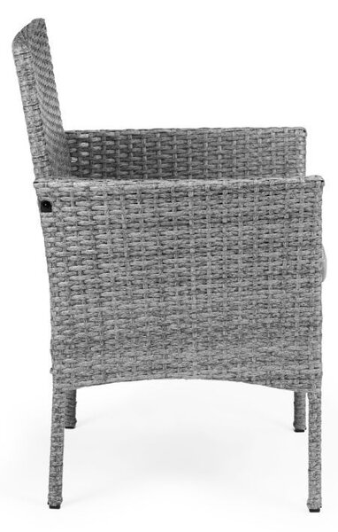 ZÁHRADNÝ SET CONO SLIM ŠEDÝ 2 x STOLIČKA + STOLÍK