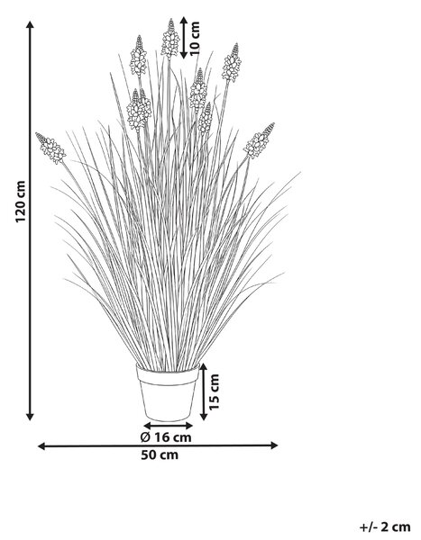 Umelá rastlina v kvetináči fialová zelená čierna levanduľa 120 cm dekoratívny doplnok do interiéru