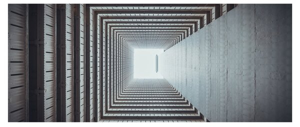 Obraz - Pohľad zvnútra budovy (120x50 cm)