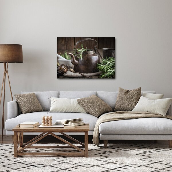 Obraz - Kanvička s rozmarínom (70x50 cm)