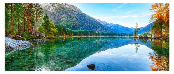 Obraz - Jazero Hintersee (120x50 cm)