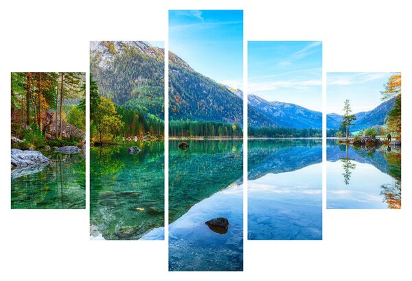 Obraz - Jazero Hintersee (150x105 cm)