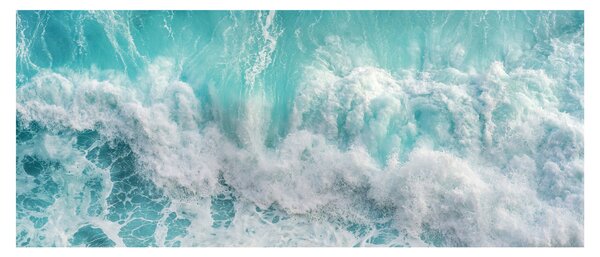 Obraz - Pohľad na vlny oceánu (120x50 cm)