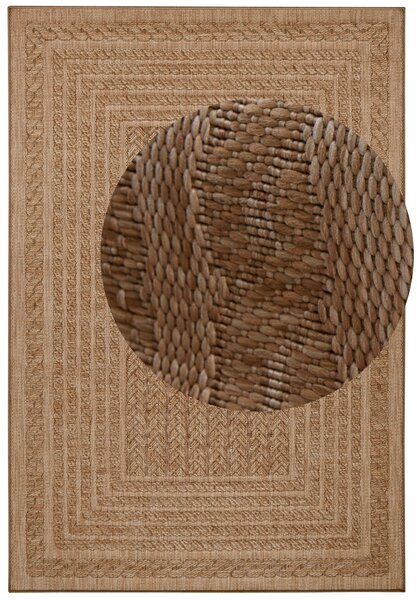 NORTHRUGS Kusový koberec Forest 103992 Beige / Brown – na von aj na doma - 200x290 cm