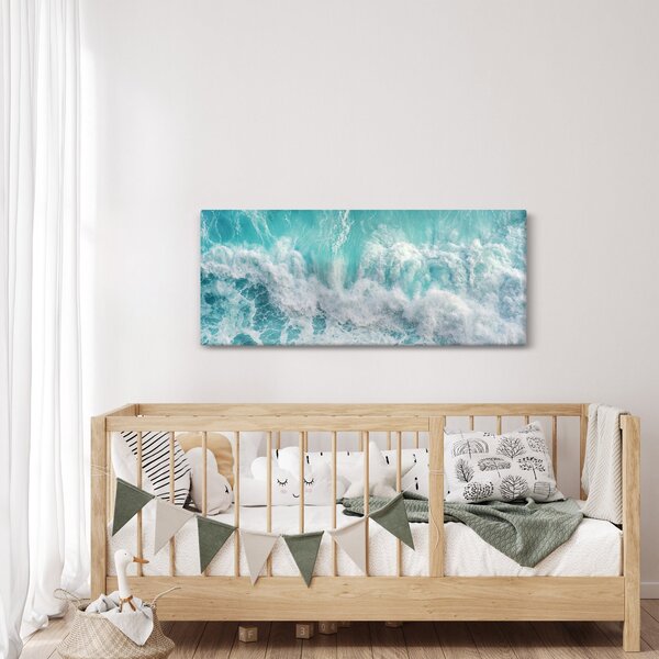 Obraz - Pohľad na vlny oceánu (120x50 cm)