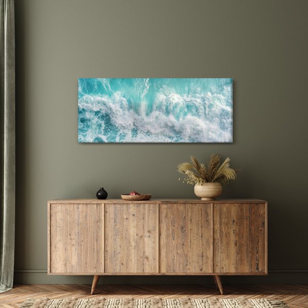 Obraz - Pohľad na vlny oceánu (120x50 cm)